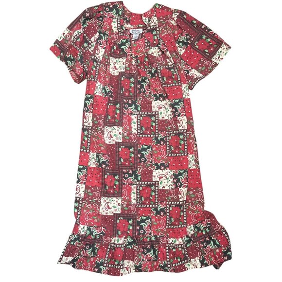 Vintage 90's Anthony Richards 4X Muu Muu Paisley Midi Dress Nightgown - Picture 1 of 4